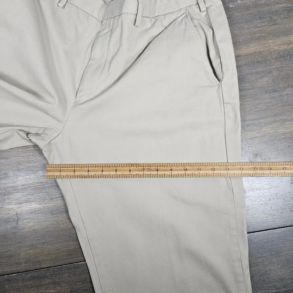 J.Crew Mens Classic Fit Khaki Cotton Chinos‎ Pants 36x30.5 Straight Tag 38x32